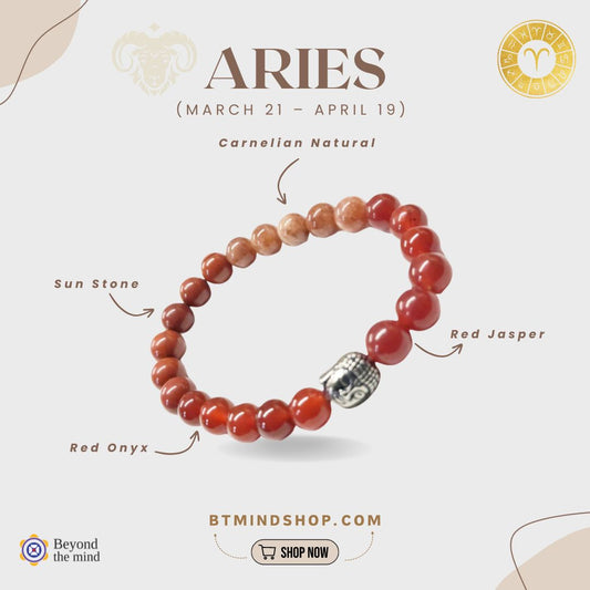 Aries Zodiac/ Birth Stone bracelet