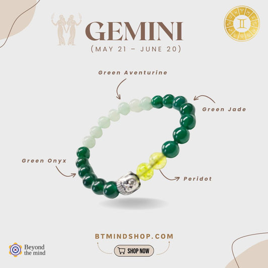 Gemini Zodiac/ Birth Stone Bracelet