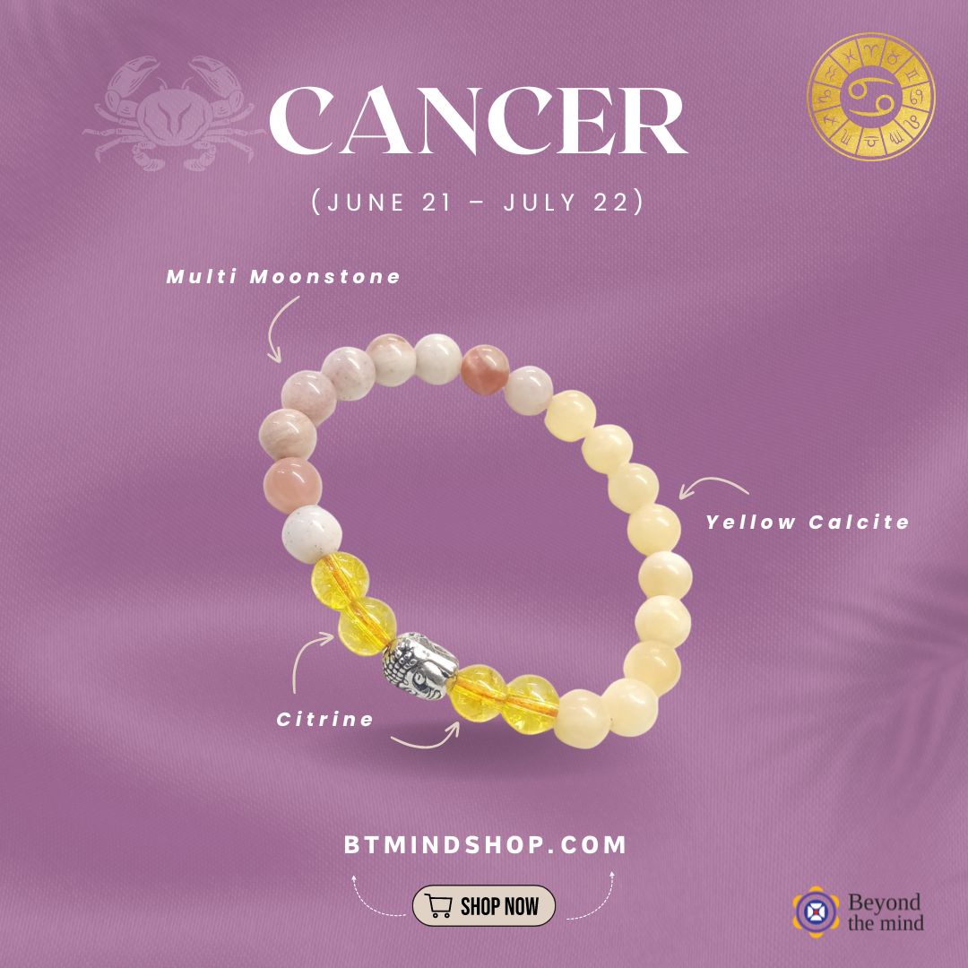 Cancer Zodiac/ Birth Stone Bracelet