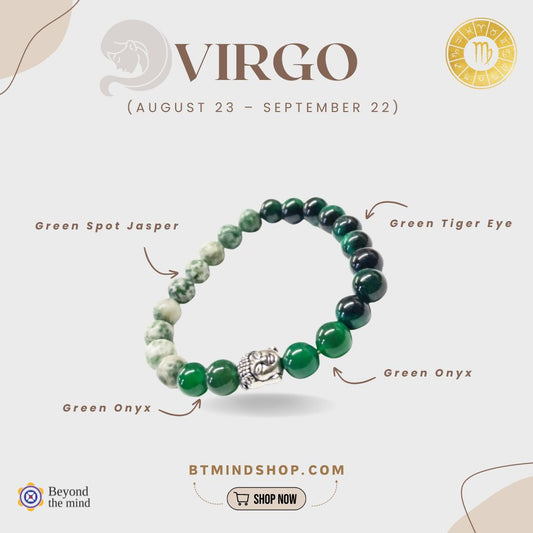 Virgo Zodiac / Birth Stone Bracelet