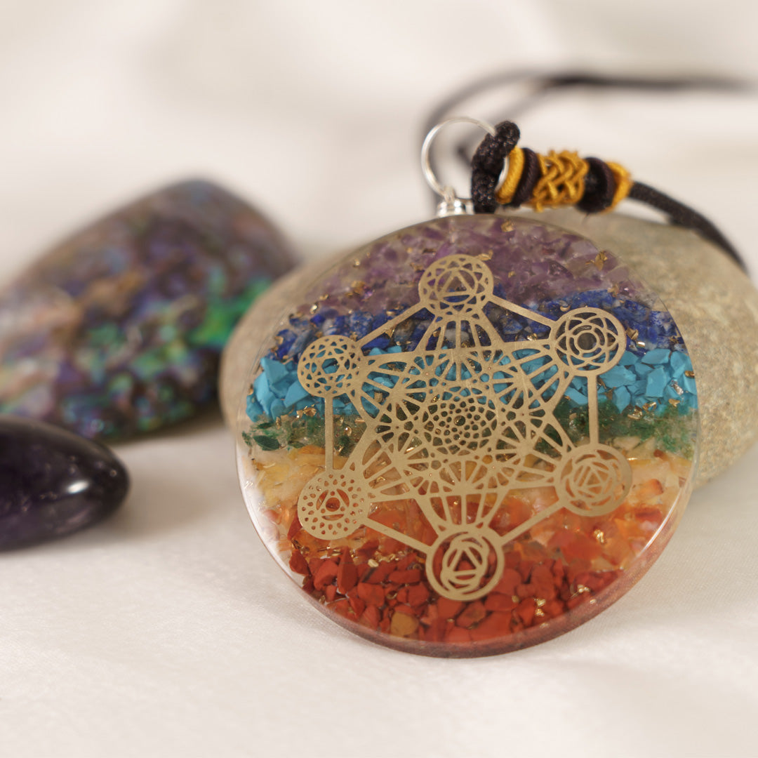 7 Chakra Orgonite Pendant