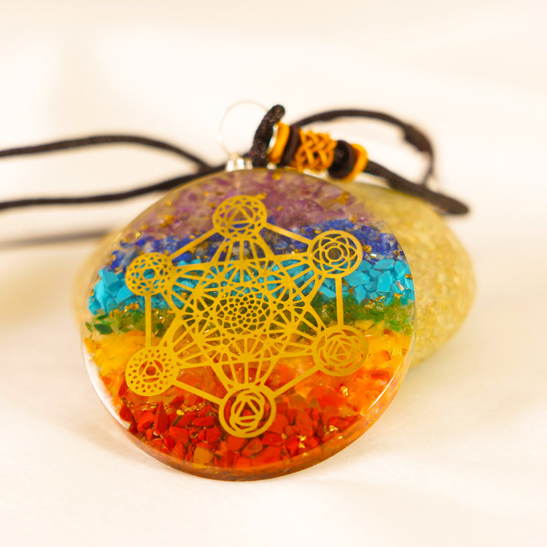 7 Chakra Orgonite Pendant