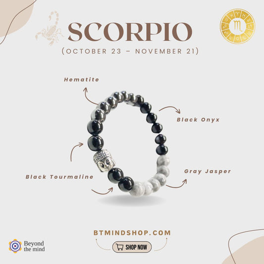 Scorpio Zodiac /Birth Stone Bracelet