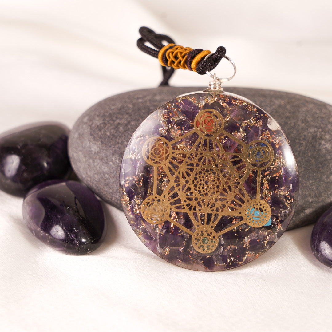 Amethyst Orgonite Pendant